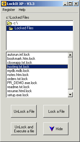 LockIt XP Screenshot